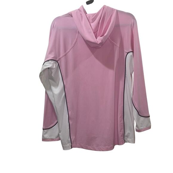 Peter Millar US Open Performance Pullover Hoodie –Pink, White & Navy –Size Large - Picture 4 of 15